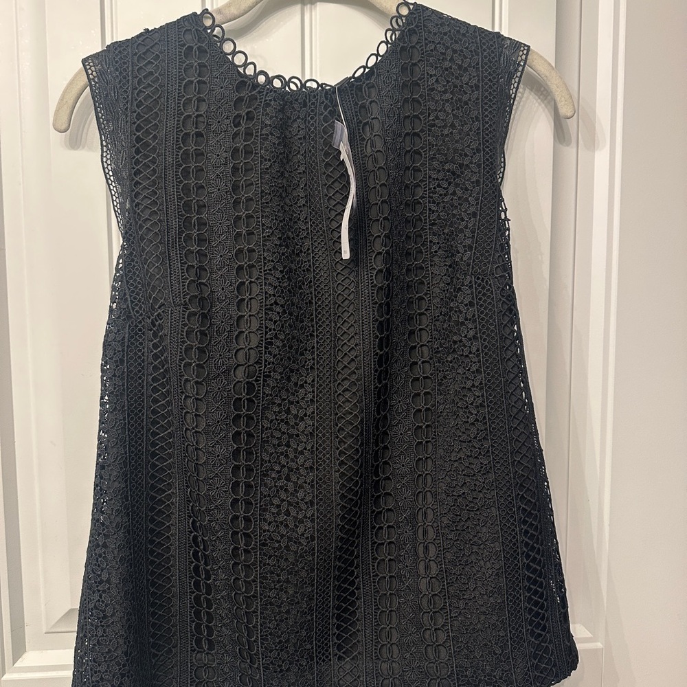 NWT J. Crew Black Lace Tank Top
